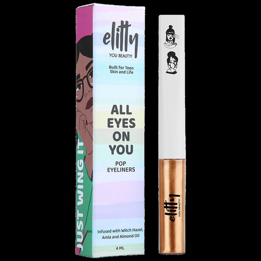 Elitty All Eyes On You Pop Liquid Metallic Eyeliner With Witch Hazel