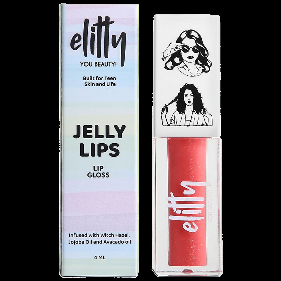 Elitty Jelly Lips Lip Gloss With Witch Hazel