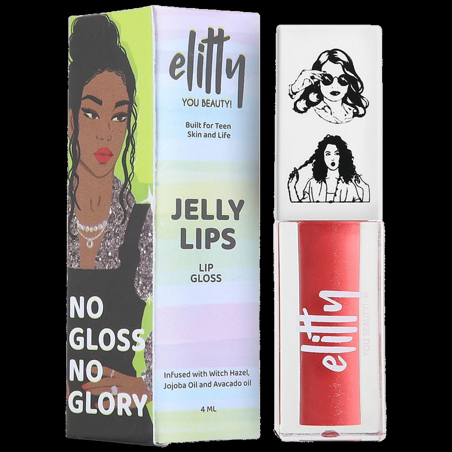 Elitty Jelly Lips Lip Gloss With Witch Hazel