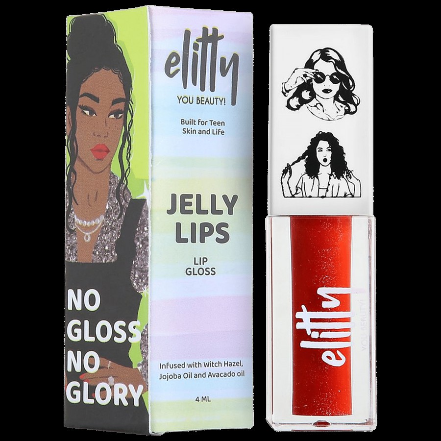 Elitty Jelly Lips Lip Gloss With Witch Hazel