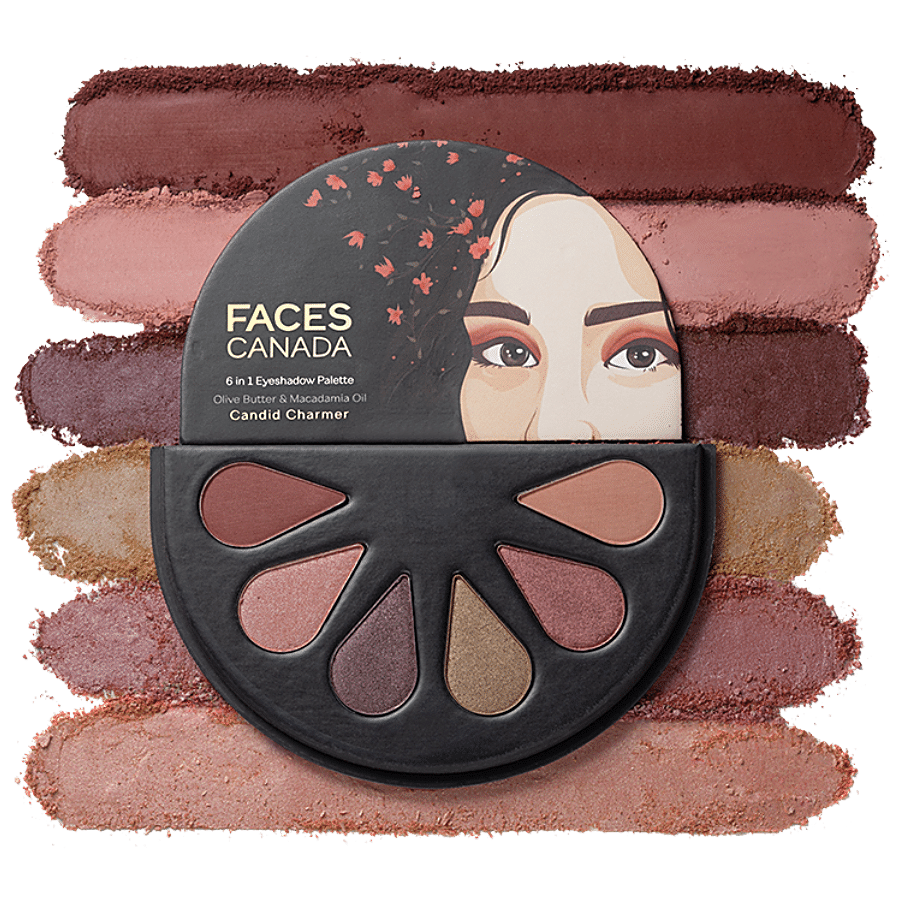 FACES CANADA 6 In 1 Eyeshadow Palette - Olive Butter & Macadamia Oil