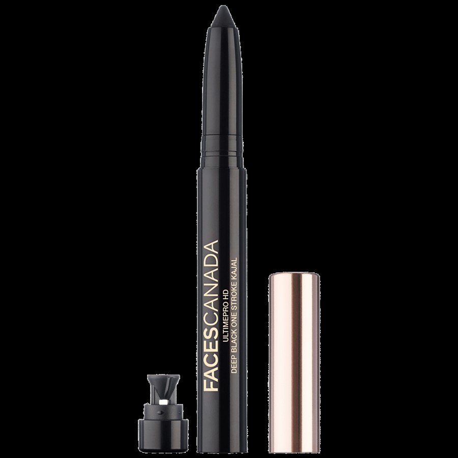 Faces Canada Ultime Pro HD Deep Black One Stroke Kajal - Waterproof & Smudge Proof