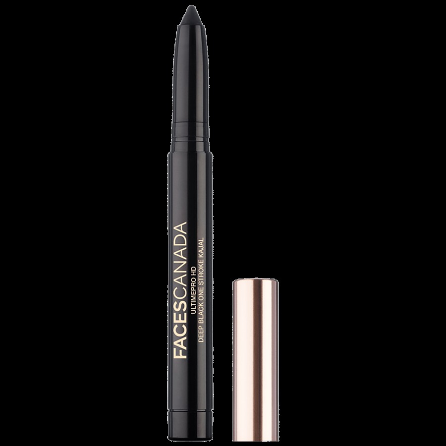 Faces Canada Ultime Pro HD Deep Black One Stroke Kajal - Waterproof & Smudge Proof