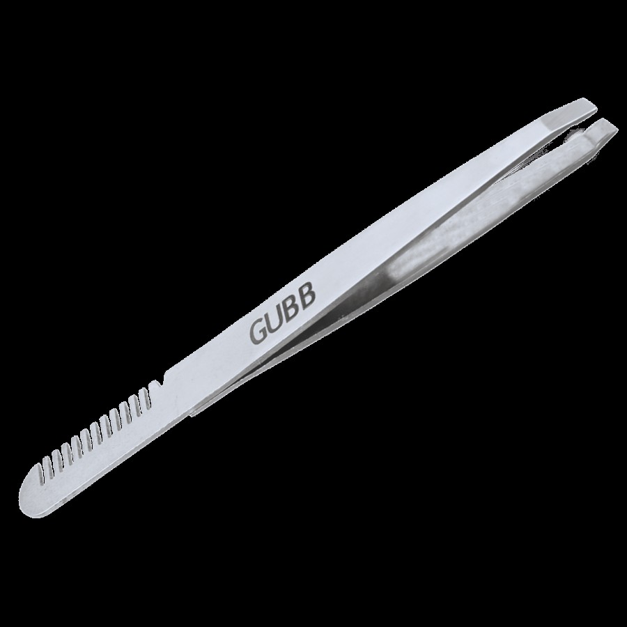 Gubb Slant Tip Tweezer - For Eyebrows & Hair Removal