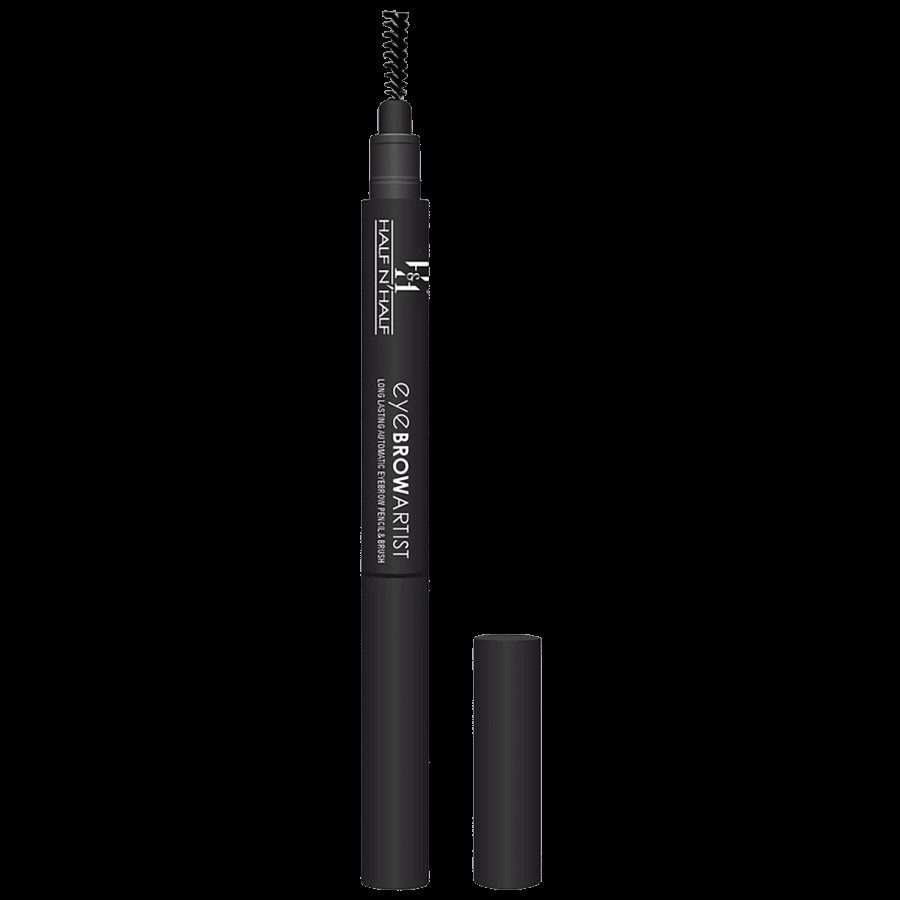 Half N Half Eye Brow Artist Long-Lasting Automatic Eyebrow Pencil & Brush - Easy Application