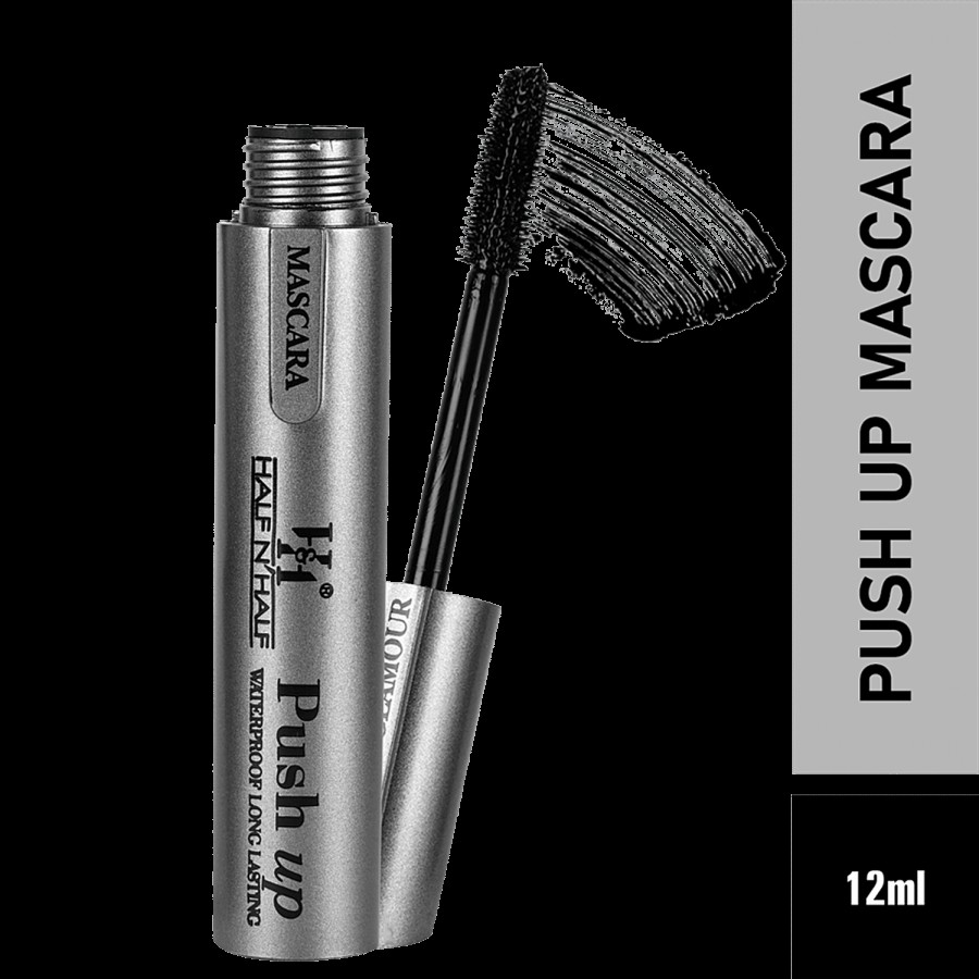 Half N Half Push Up Volume Glamour Mascara - Waterproof & Long-Lasting