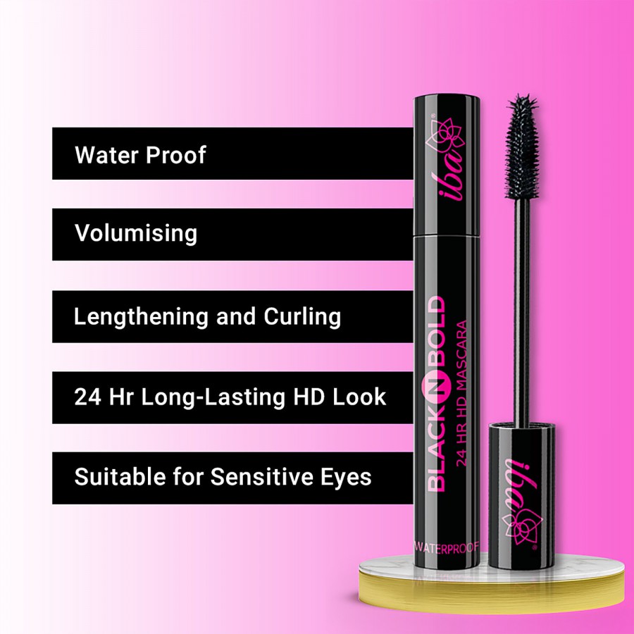 Iba Black N Bold 24 Hr HD Mascara - For Lengthening