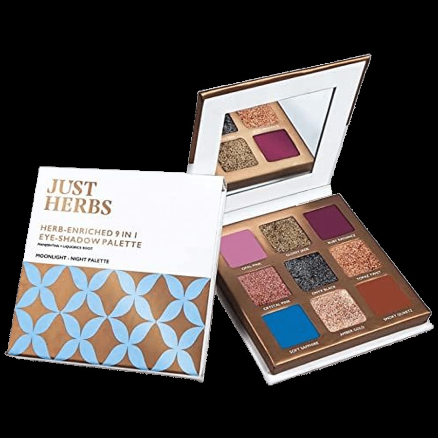 Just Herbs Herb-Enriched 9 In 1 Eye Shadow Palette -  Long Wearing