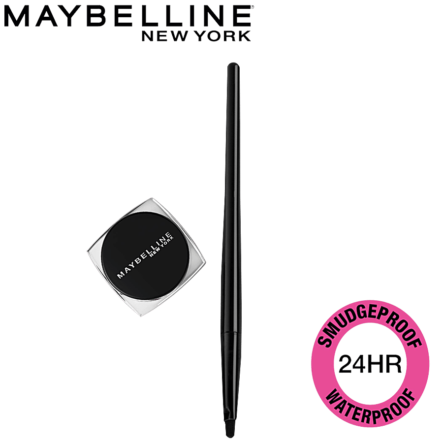 Maybelline New York Lasting Drama Gel Pot Eyeliner with Brush - Blackest Black