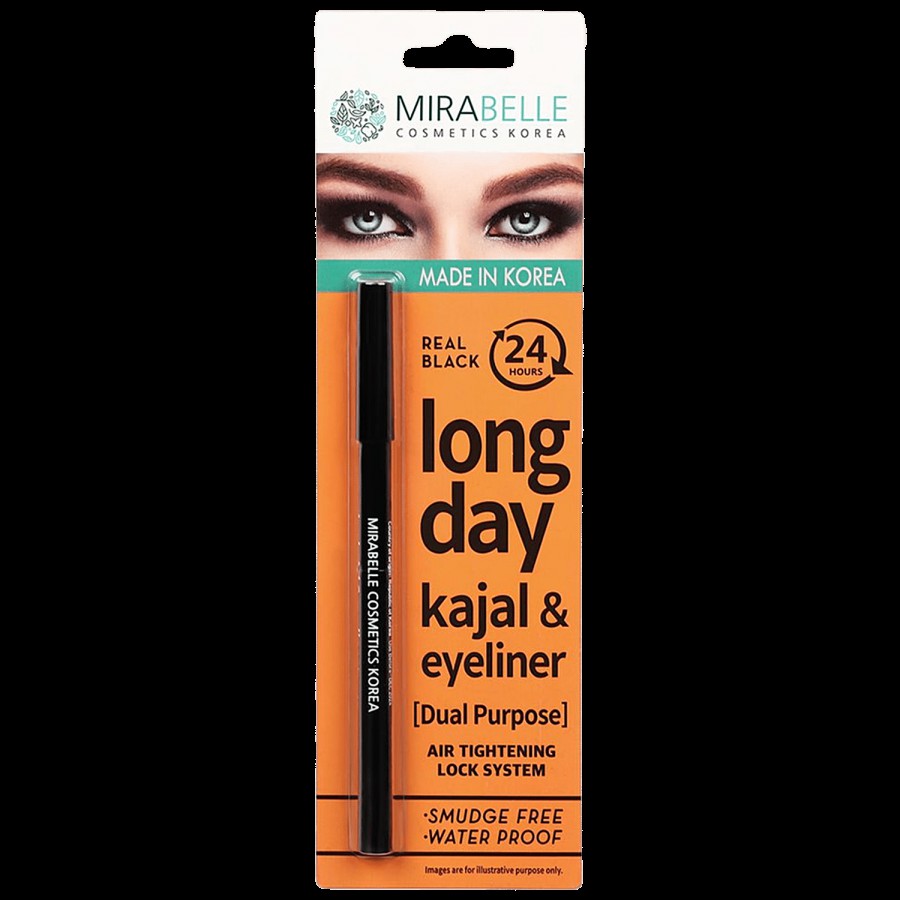 Mirabelle Cosmetics Korea Long Day Kajal & Eyeliner - Dual Purpose