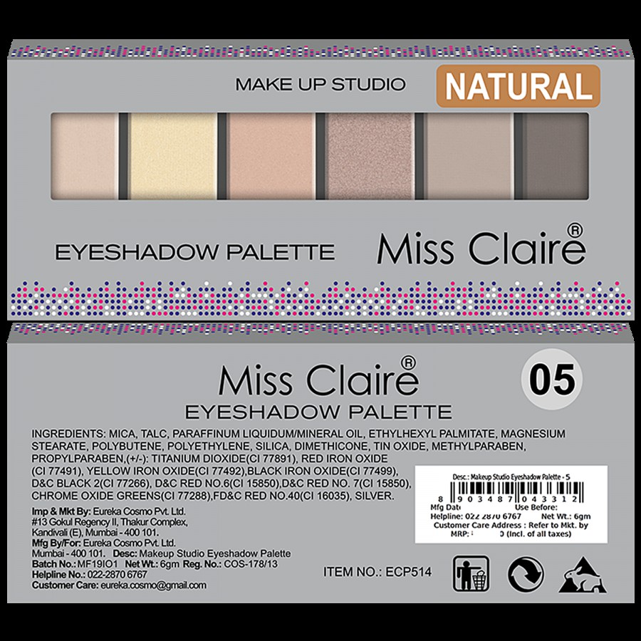 Miss Claire Makeup Studio Eyeshadow Palette