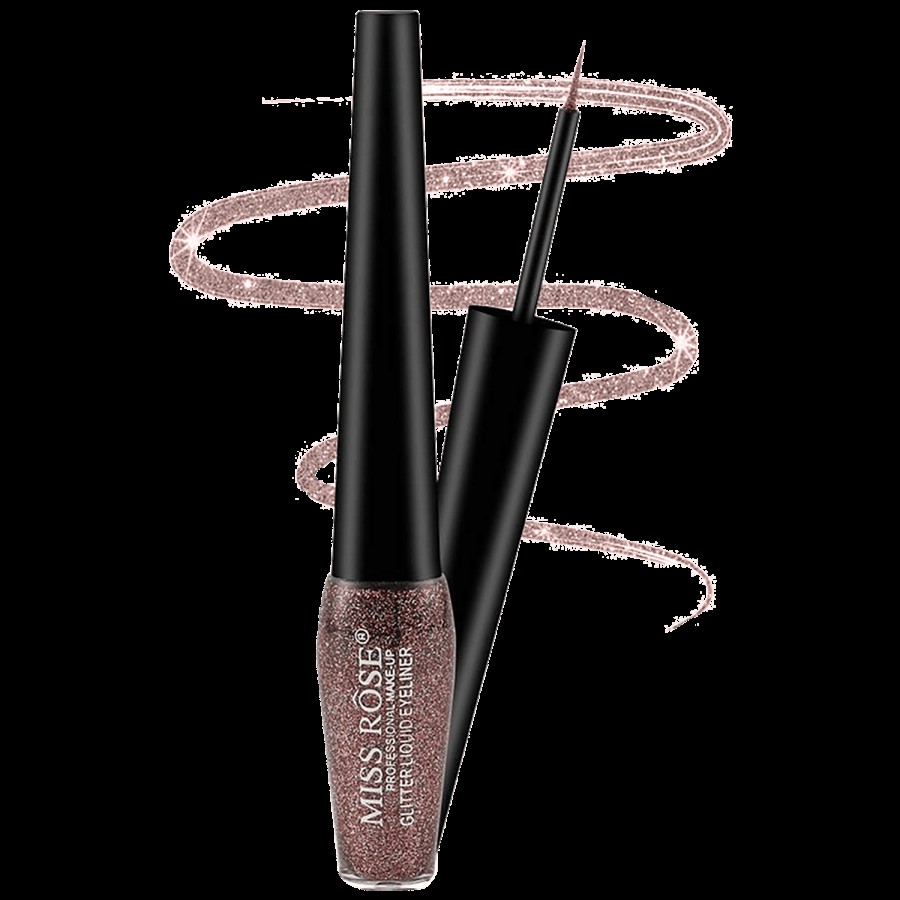 Miss Rose Professional Glitter Liquid Eye Liner - Long Lasting