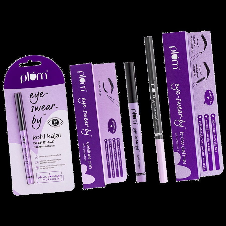 Plum Eye-Swear-By Insta Ready Eyes Trio - Kohl Kajal