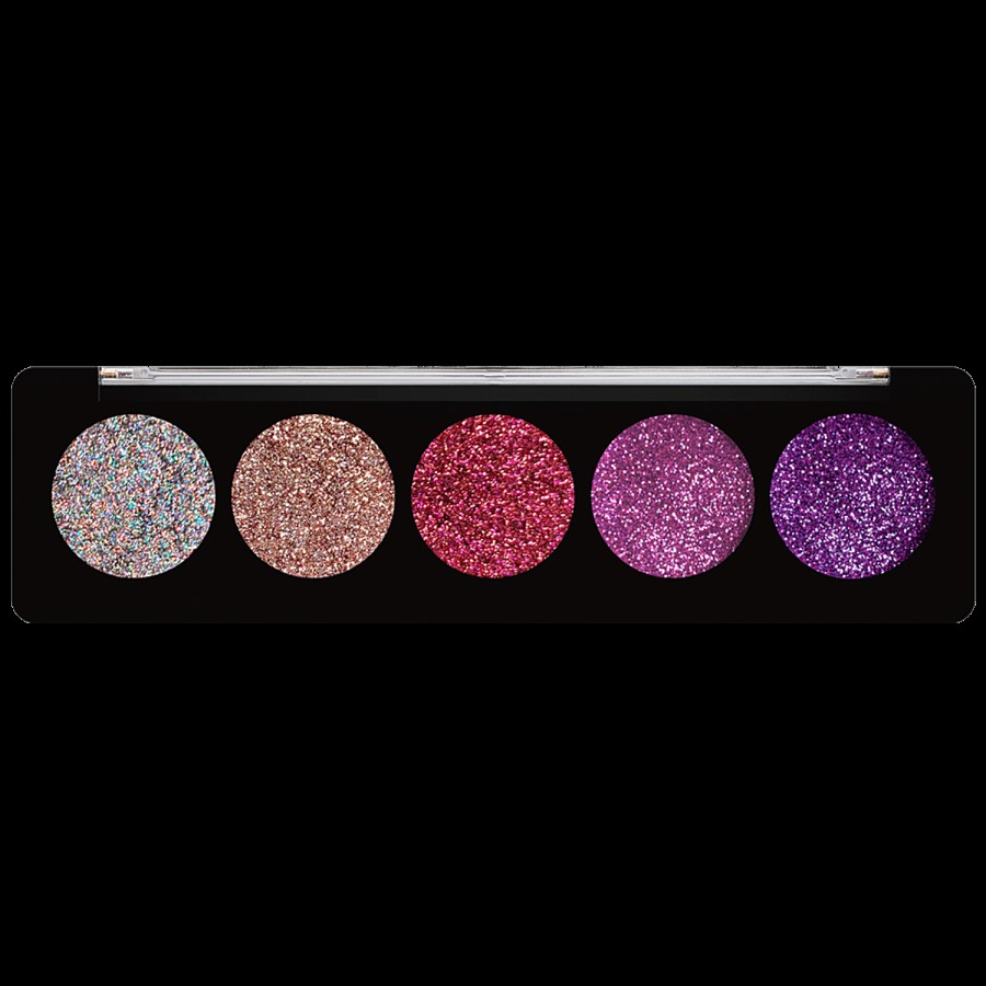 Profusion Cosmetics Glitter Eyeshadow Palette - 5 Shades