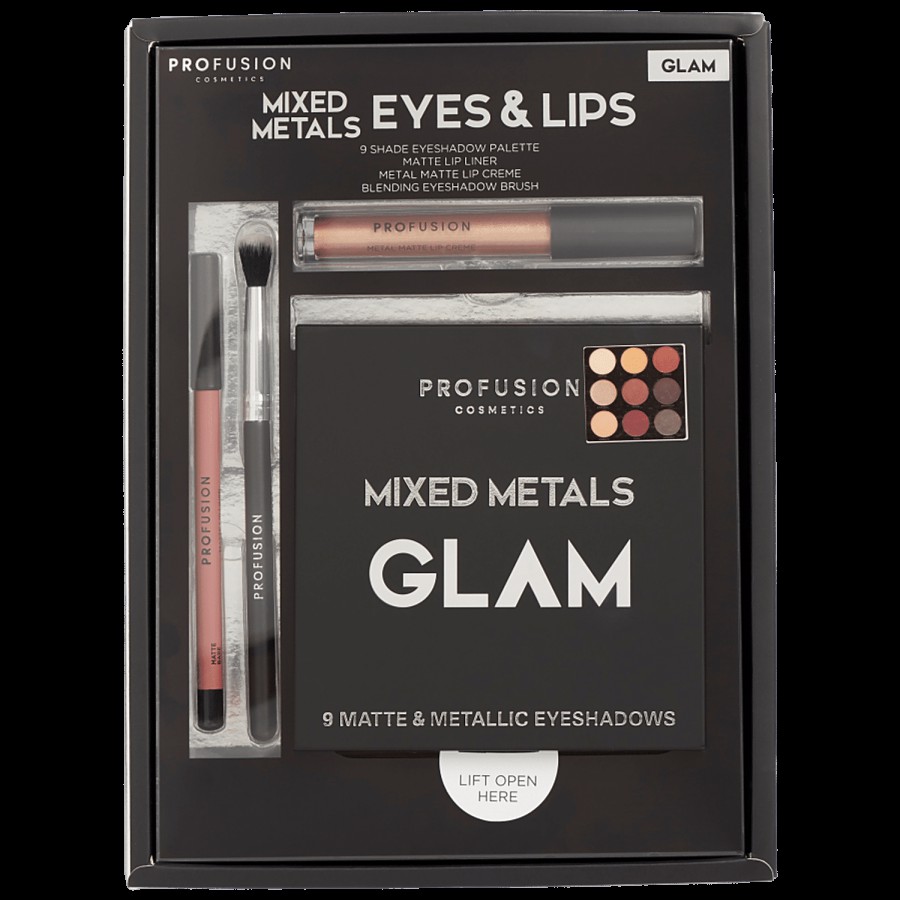 Profusion Cosmetics Mixed Metals Eyes & Lips Set - Glam