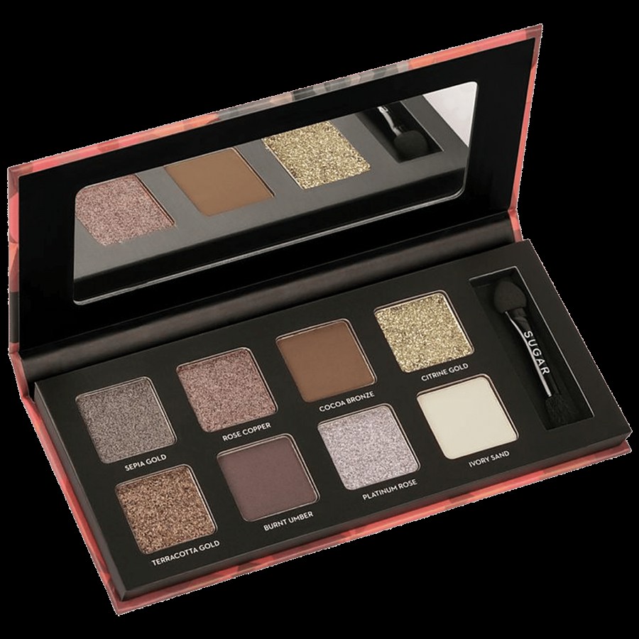 Sugar Cosmetics Blend The Rules Eyeshadow Palette - Cool Toned Smokey Brown