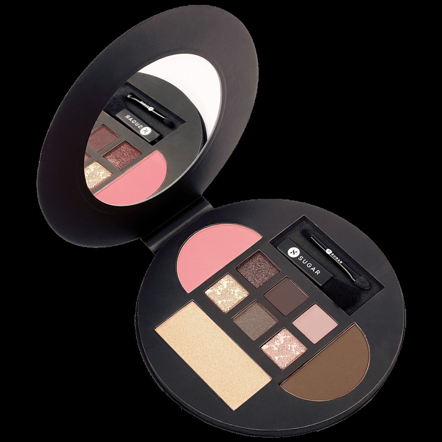 Sugar Cosmetics Contour De Force Eyes And Face Palette - Highly Pigmented