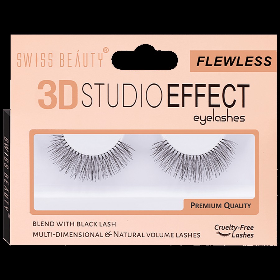 Swiss Beauty 3D Studio Effect Eyelashes - Cruelty-Free