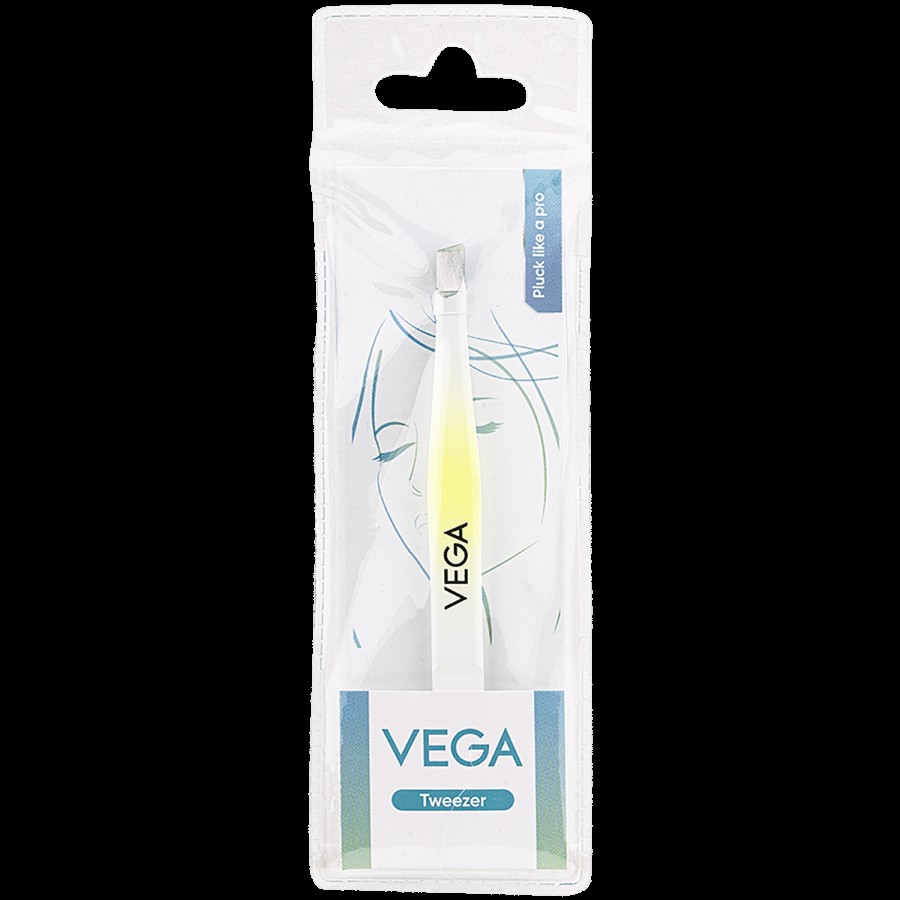 Vega Gorgeous Green Tweezer Slant Tip - TW-07