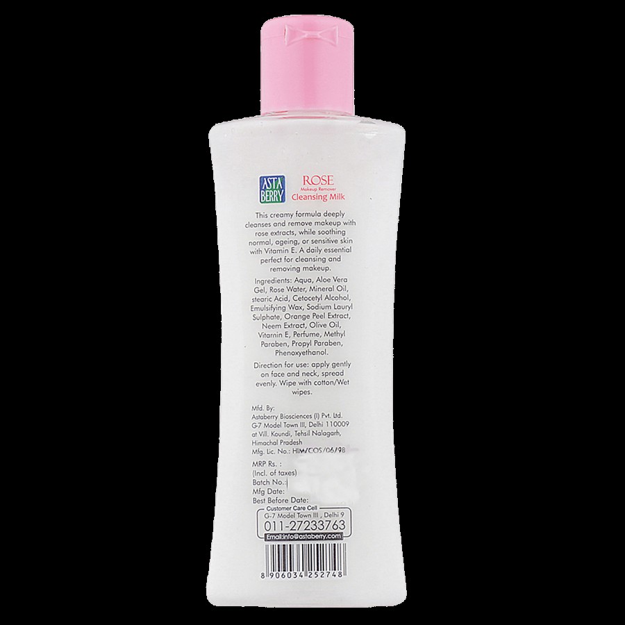 Astaberry Rose Cleansing Milk & Makeup Remover