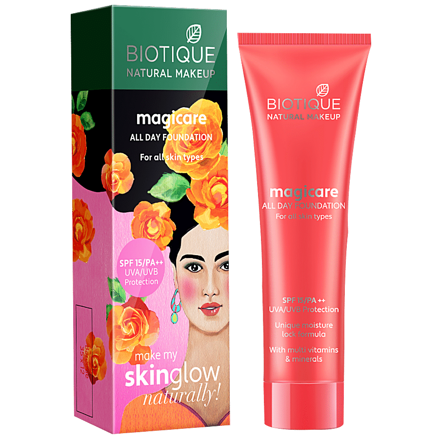 Biotique Natural Makeup Magicare All Day Foundation - Seashell