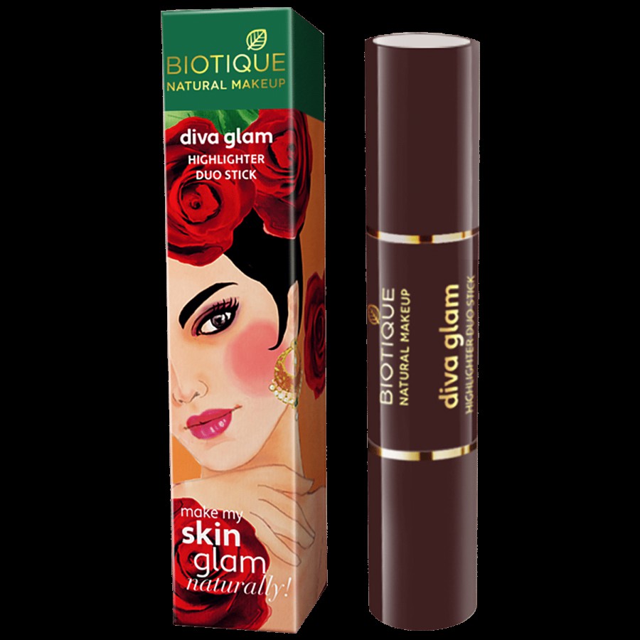 Biotique Natural Makeup Diva Glam Duo Stick - Shade-N-Sheen!