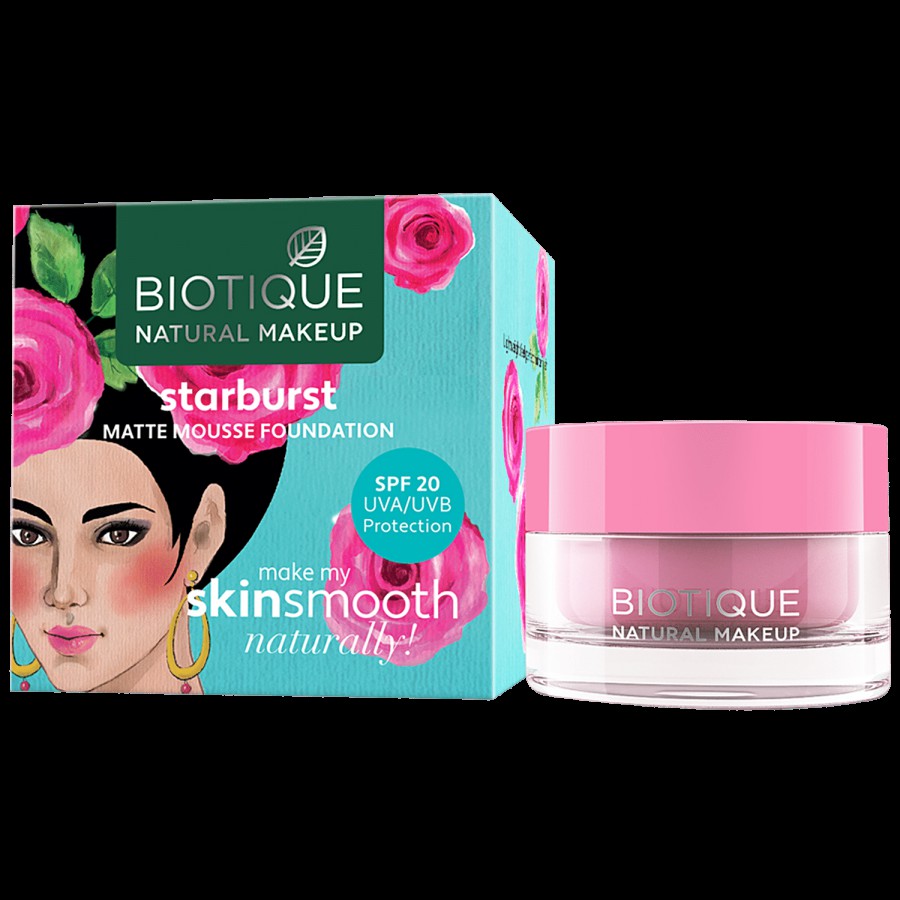 Biotique Natural Makeup Starburst Matte Moussse Foundation - Caramel Mocha