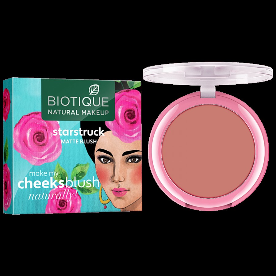 Biotique Natural Makeup Starstruck Matte Blush - Coral Cache