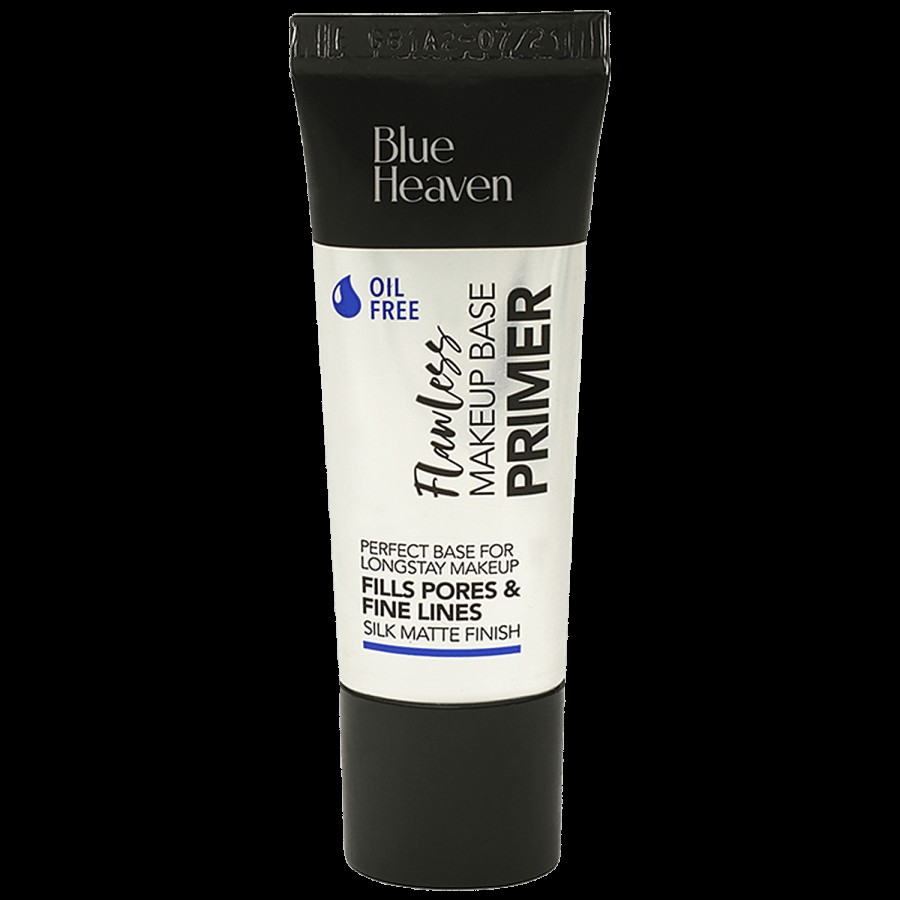 Blue Heaven Flawless Make-Up Base Primer - Perfect Base For Longstay Makeup Fills Pores & Fine Lines