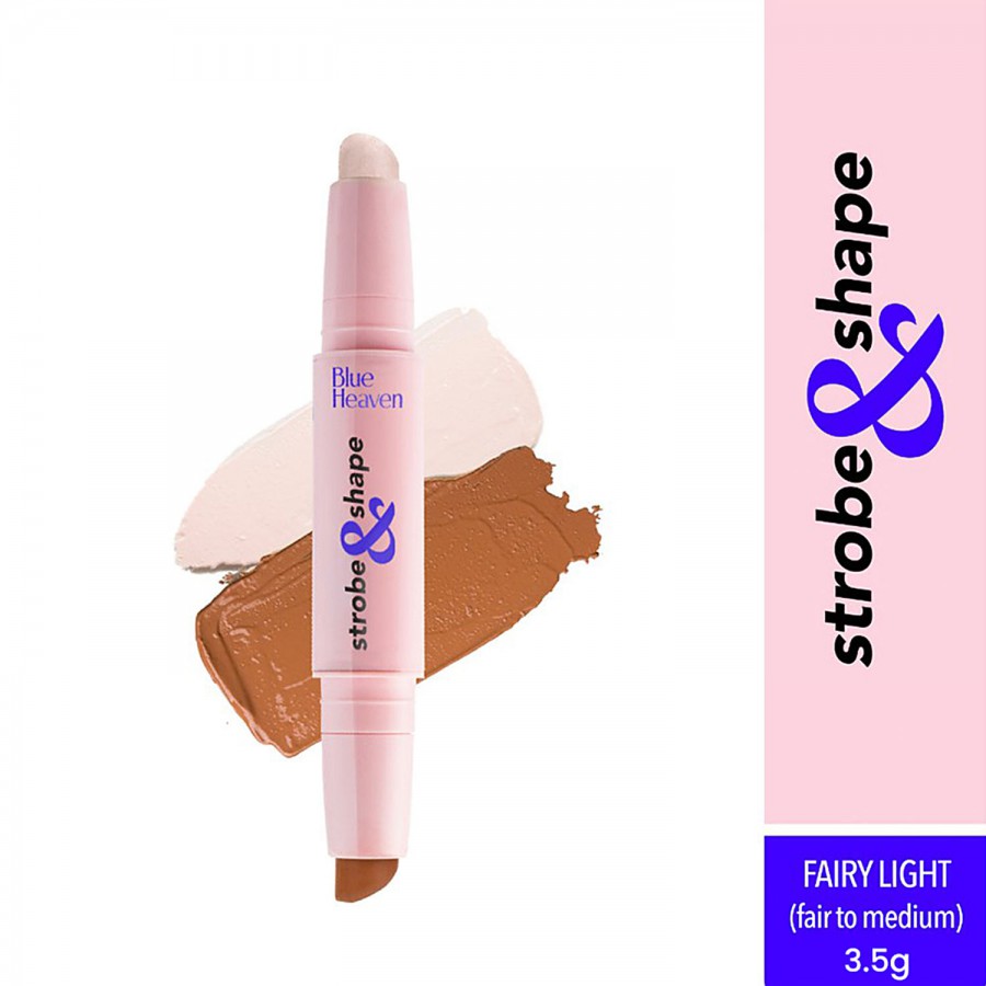 Blue Heaven Strobe & Shape Highlighter & Contour Duo Stick - Fair to Medium