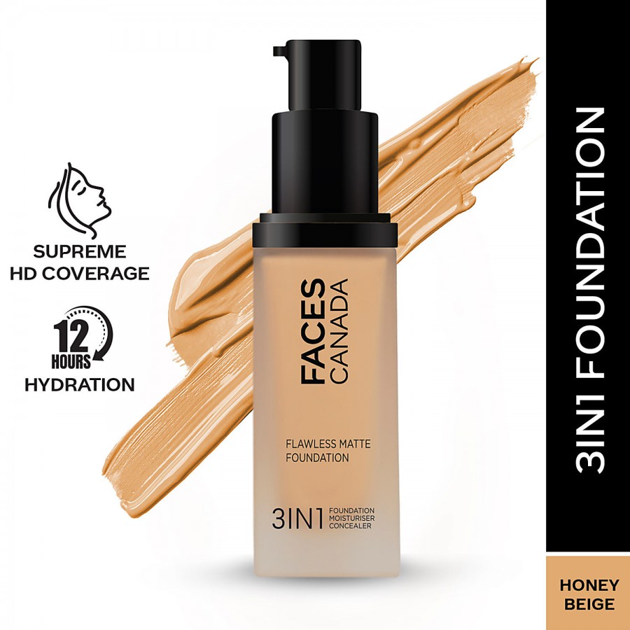 Faces Canada Flawless Matte 3 In 1 Foundation - SPF 18