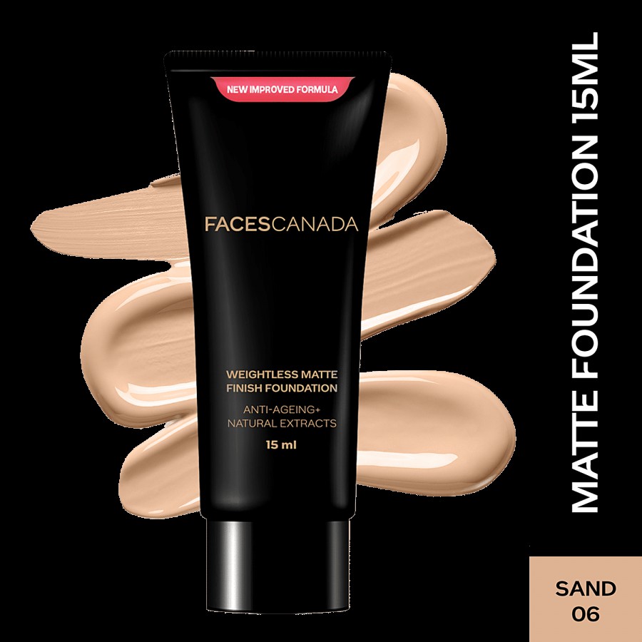 Faces Canada Weightless Matte Finish Foundation - Anti-Ageing