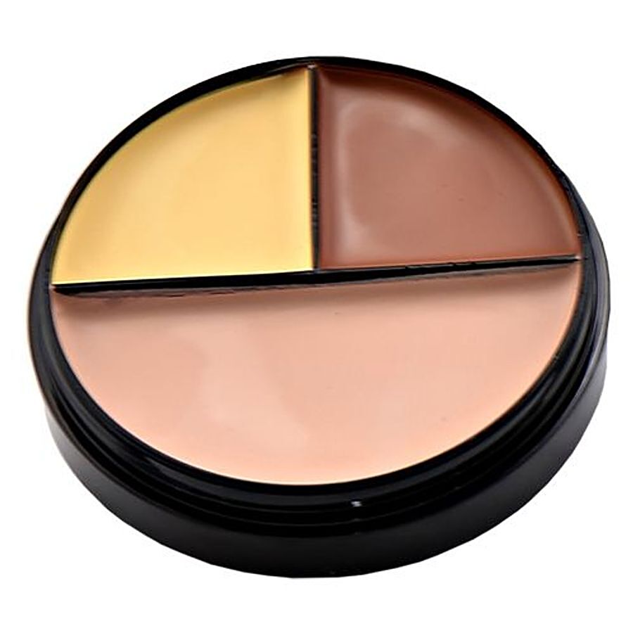 GlamGals Matte Finish Waterproof Trio Concealer Palette