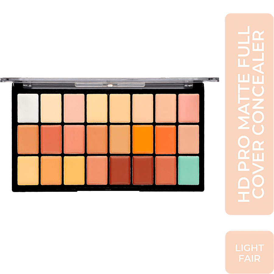 Half N Half HD Pro Matte Full Cover Concealer Palette - Rich