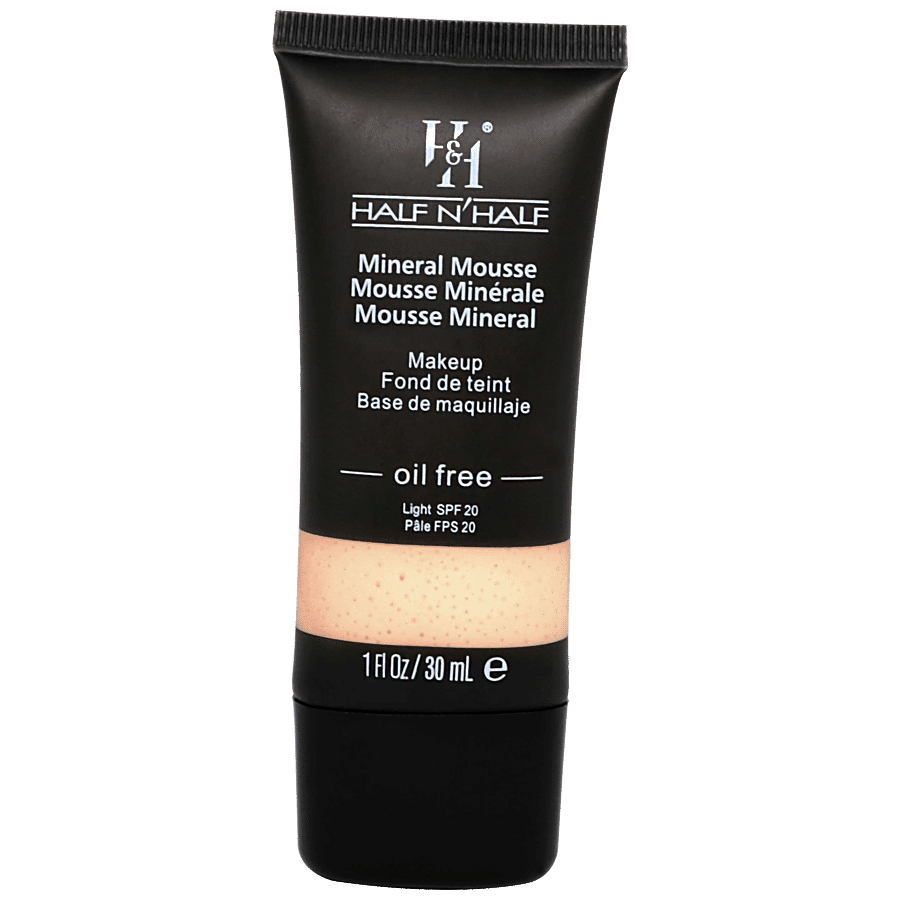 Half N Half Mineral Mousse Makeup Foundation - Oil-Free