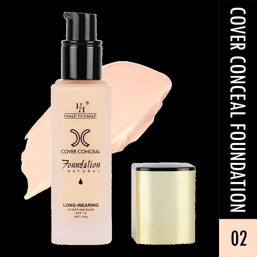 Half N Half Cover Conceal Foundation - Natural