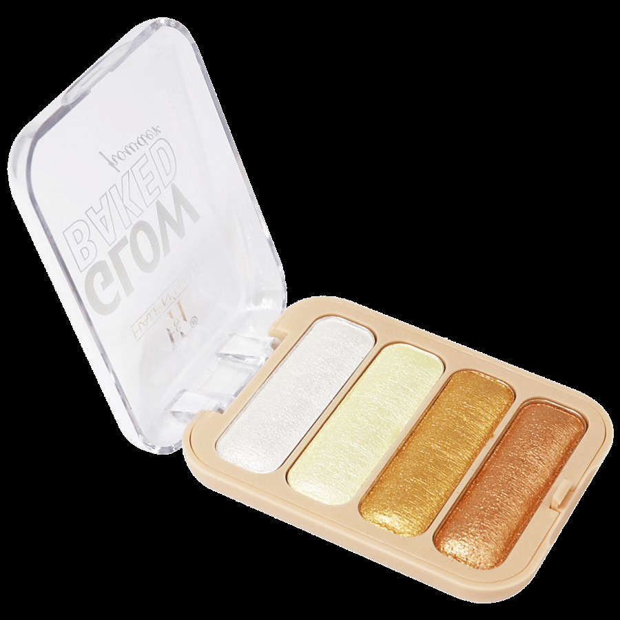 Half N Half Glow Baked Highlighter Powder - Highly Pigmented