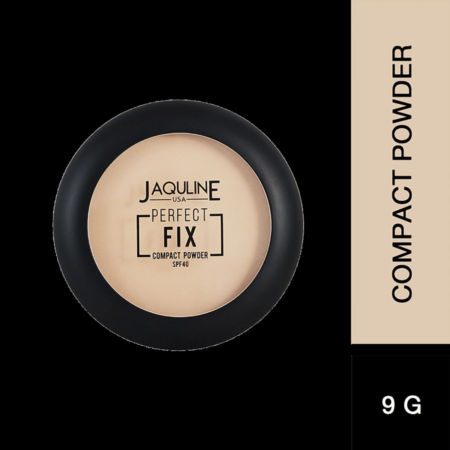 Jaquline USA Perfect Fix SPF 40+++ Compact Powder - Long Wear Formula