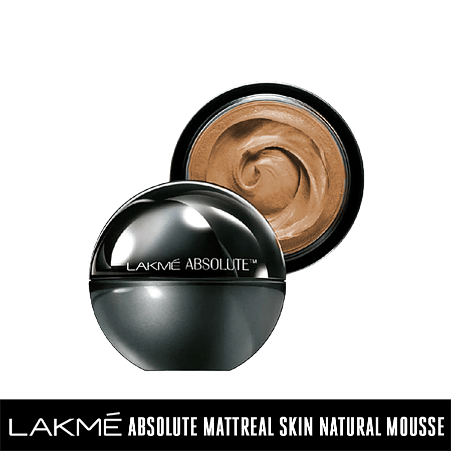 Lakme Absolute Skin Natural Mousse Mattreal Foundation - Medium Toffee