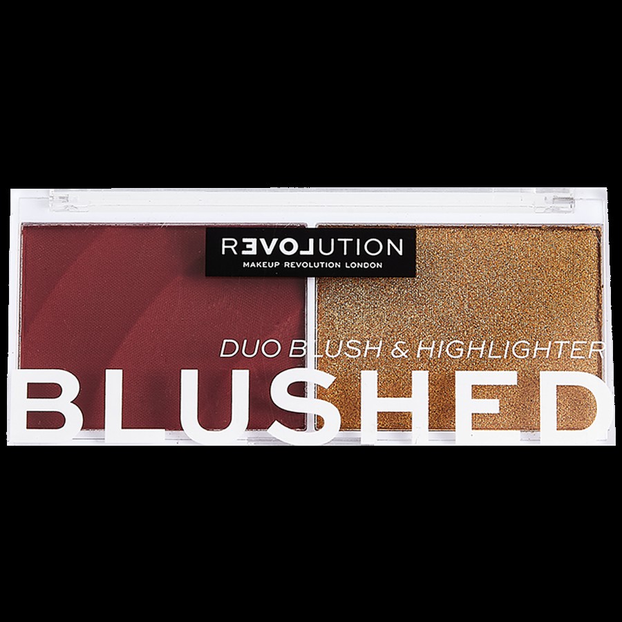 Makeup Revolution Relove Duo Blush & Highlighter - Lightweight