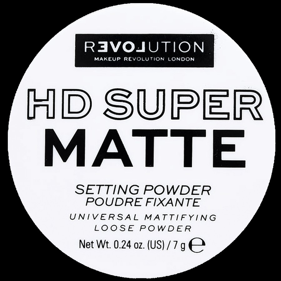 Makeup Revolution Relove HD Super Matte Setting Powder - Lightweight