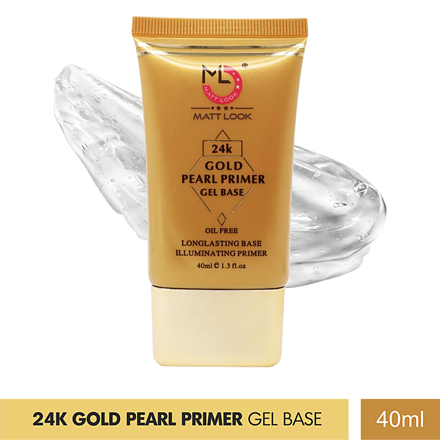 Mattlook 24K Gold Pearl Primer Gel Base - Oil-Free & Long-Lasting