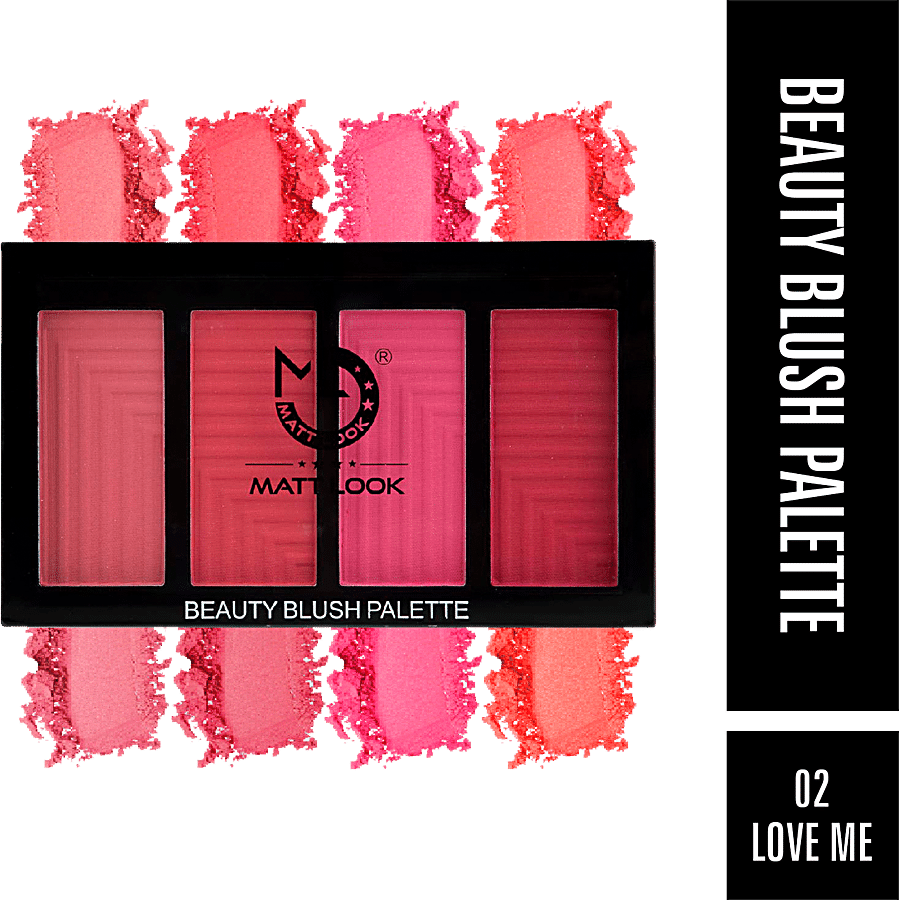 Mattlook Beauty Blush Palette - Velvety Finish