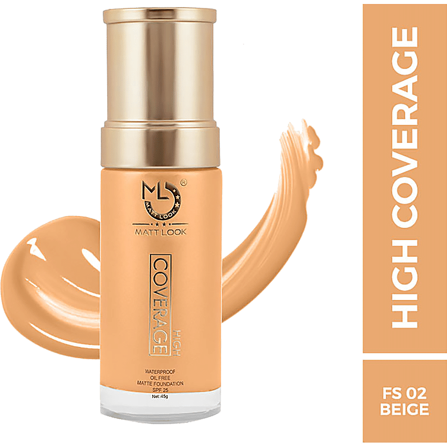 Mattlook High Coverage Waterproof Oil-Free Matte Foundation - SPF 25