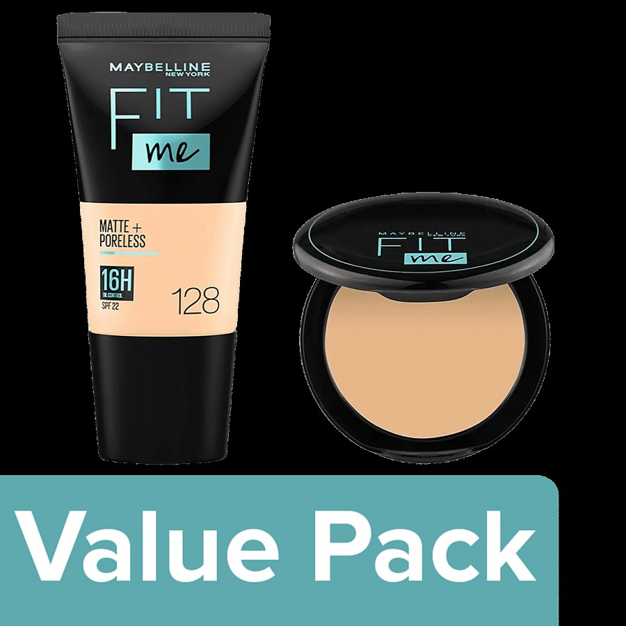 Maybelline New York Fit Me Foundation Tube 128 + Fit Me Compact 128