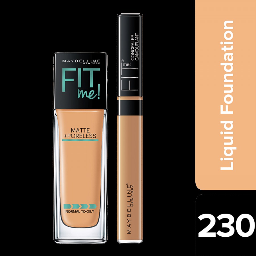 Maybelline New York Fit Me Liquid Foundation + Concealer Camouflant