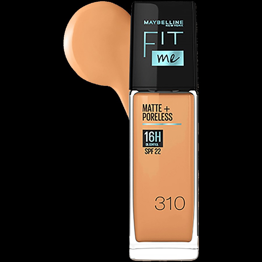 Maybelline New York Fit Me Matte+Poreless Liquid Foundation With Pump - 310 Sun Beige