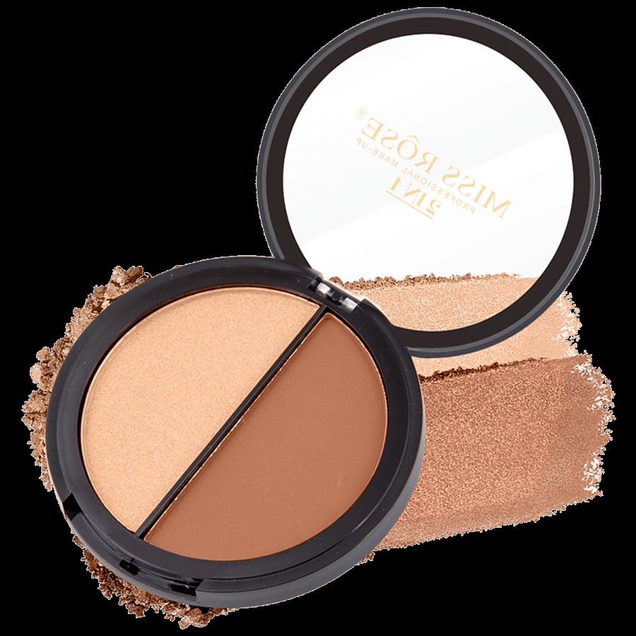 Miss Rose 2 In 1 Highlighter & Bronze Powder