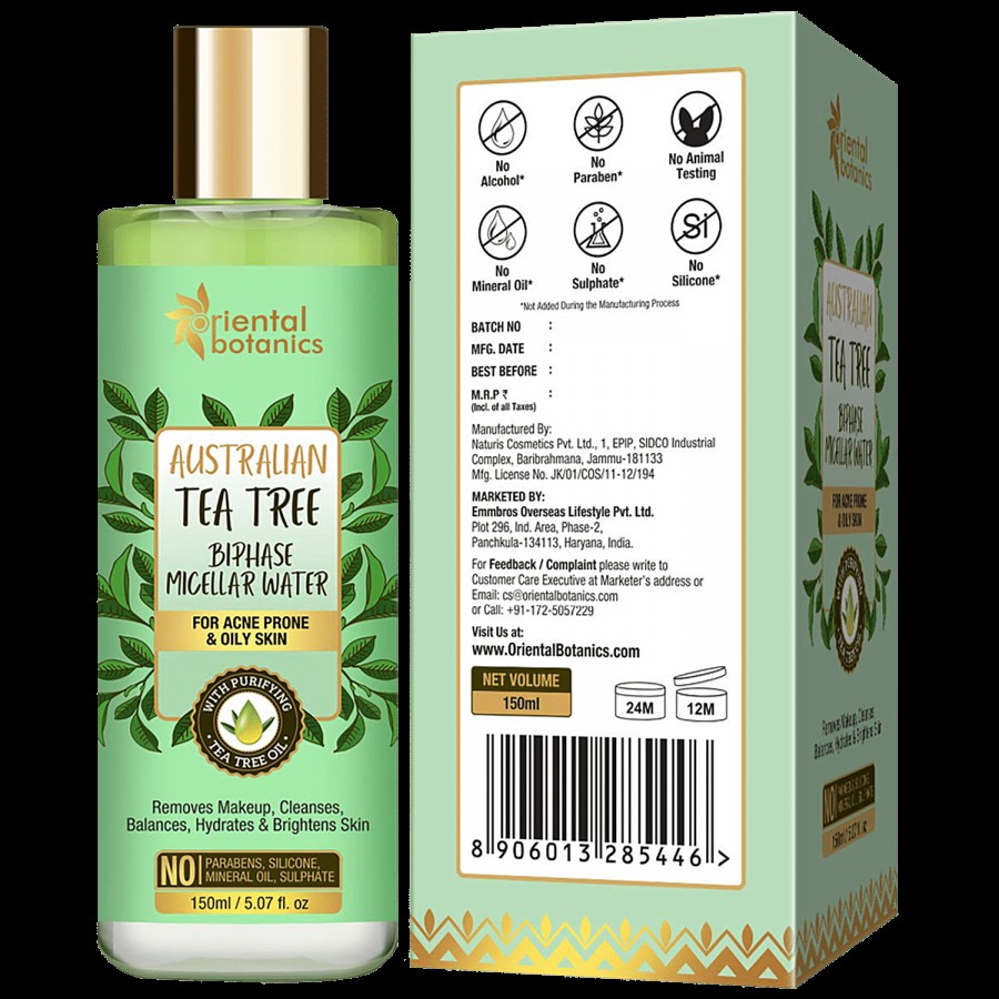 Oriental Botanics Australian Tea Tree Anti Acne Bi-Phase Micellar Water