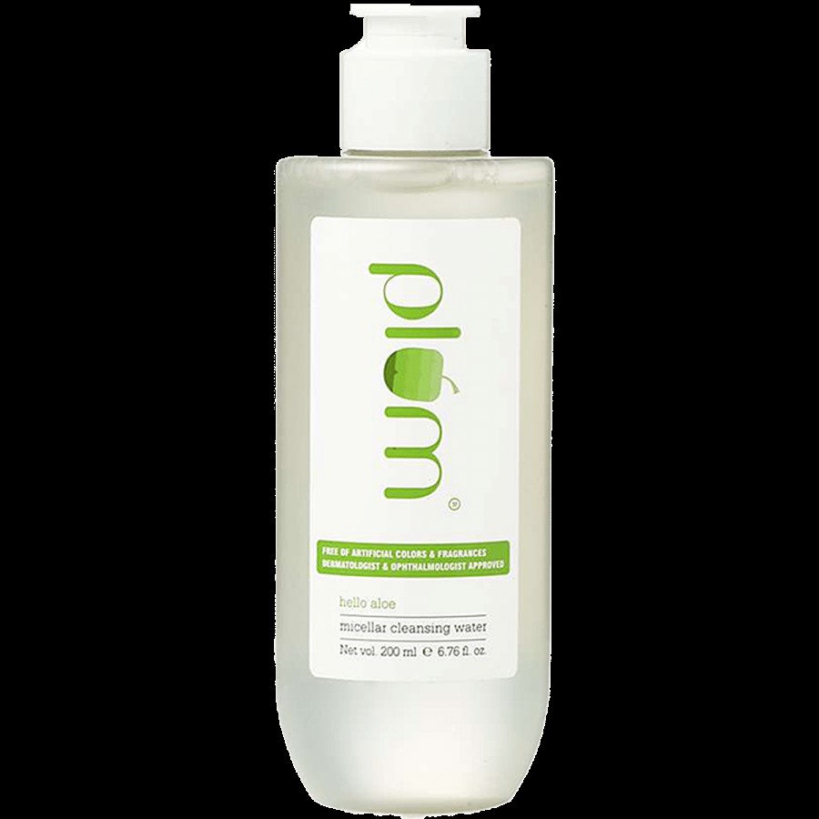 Plum Hello Aloe Micellar Cleansing Water - Gently Removes Makeup